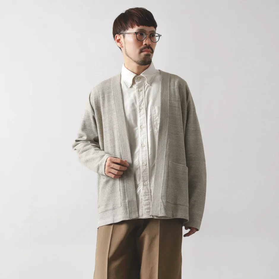 Cardigans^UNDYED / Waffle Cardigan Colored Organic Cotton