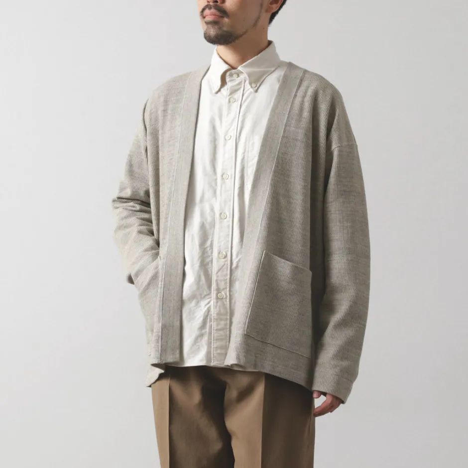 Cardigans^UNDYED / Waffle Cardigan Colored Organic Cotton