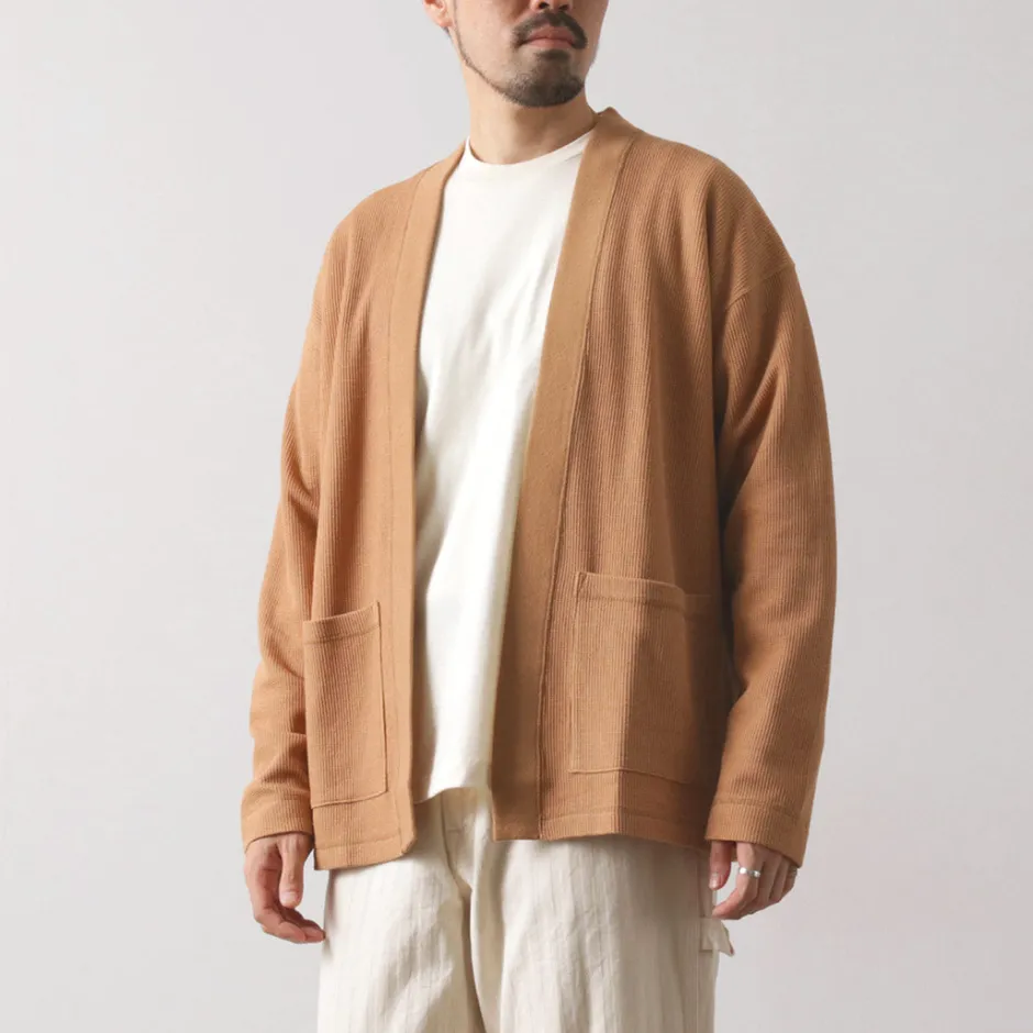 Cardigans^UNDYED / Waffle Cardigan Colored Organic Cotton