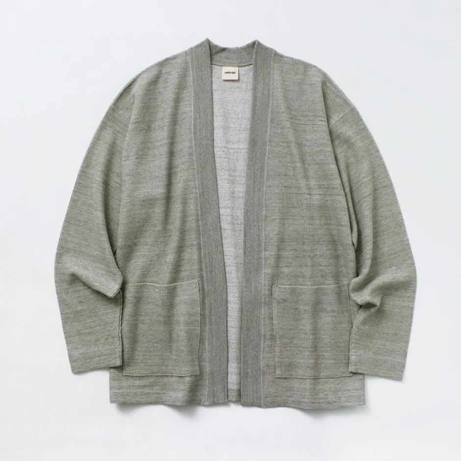 Cardigans^UNDYED / Waffle Cardigan Colored Organic Cotton