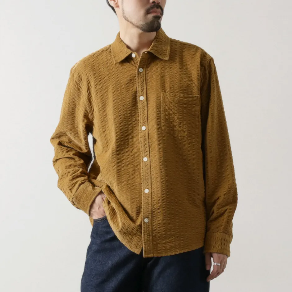 Shirts^WAX LONDON / sherry-shirt seersucker cord