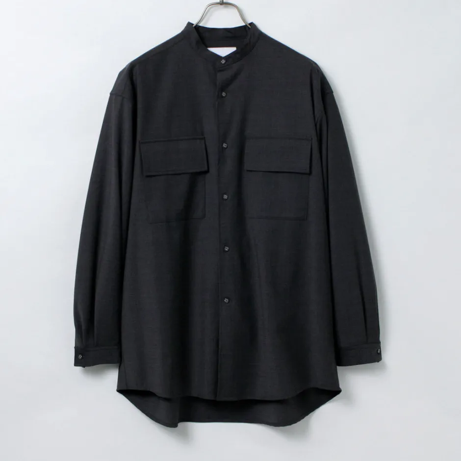 Shirts^WHITE MOUNTAINEERING / Stretch Band Collar Shirt