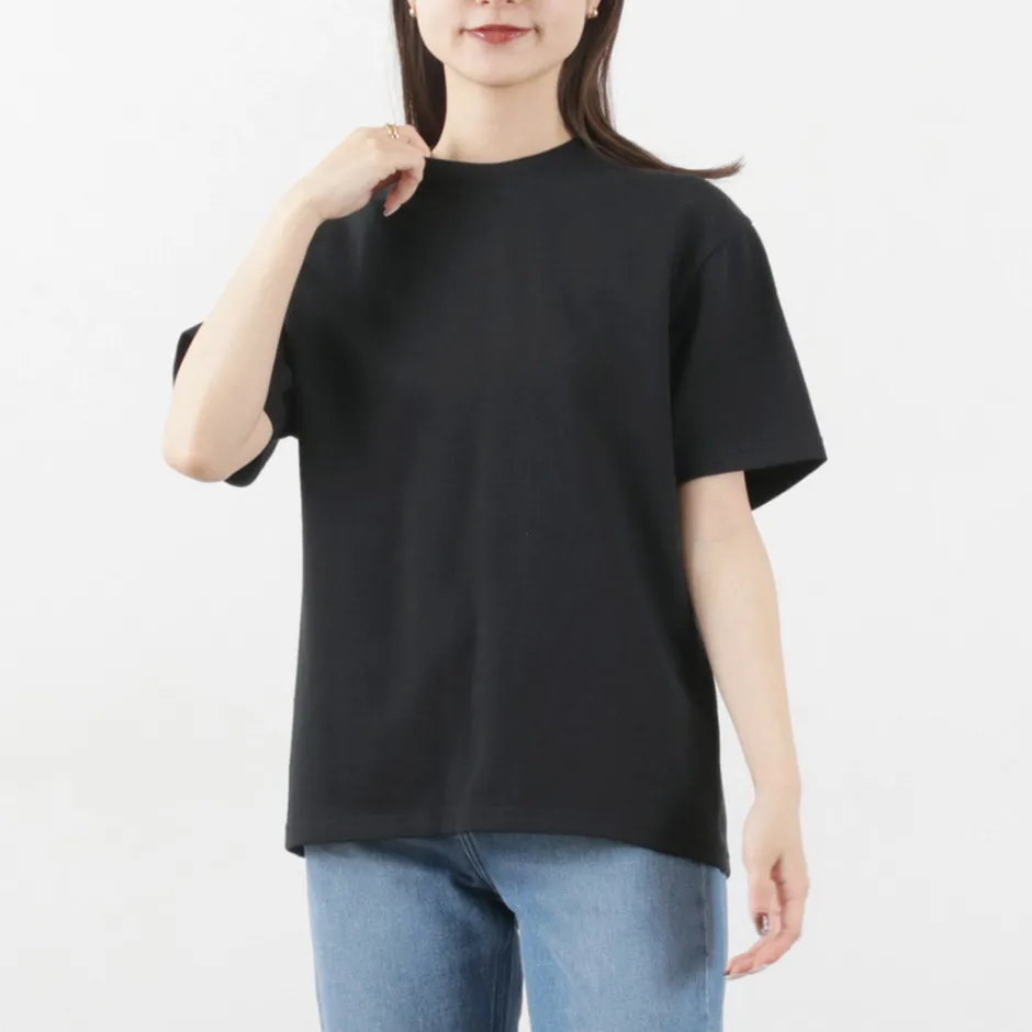 T-Shirts^YONETOMI NEW BASIC / Side Round body knitted T-shirt